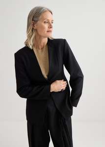 All: Collarless Blazer - Black