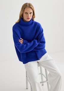 Essentials: Nico Oversized Sweater - Royal