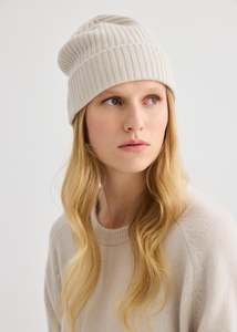 Cashmere Beanie - Oyster