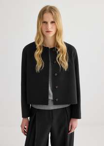 Cashmere Cardi Jacket - Black
