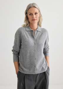 Cashmere Shirt - Grey Marle