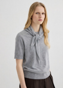 Cashmere Triangle Scarf - Grey Marle