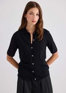 Featherlight Cashmere Shirt - Black