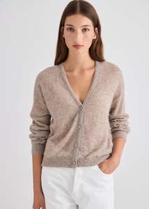Mila Alpaca Cardigan - Hazel