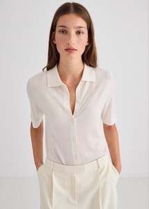 Featherlight Cashmere Shirt - Cream