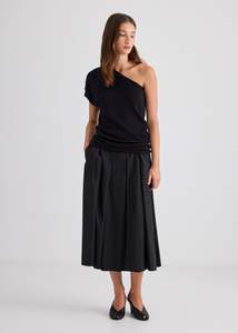Ellis Pleated Skirt - Black