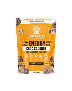Lakanto Low Sugar Energy Ball Mix Choc Coconut
