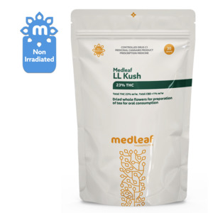 Prescription Only Thc Flower: Medleaf LL Kush High THC 23% 30g (Indica) – Meets NZMQS