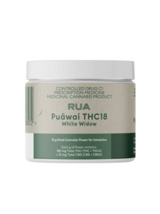 Prescription Only Thc Flower: Rua Puāwai THC18 White Widow (Hybrid, Sativa Dominant)
