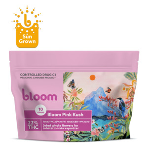 Prescription Only Thc Flower: Bloom Pink Kush THC 22% 10g - Supported Access Programme