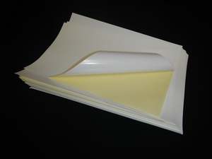 Clearance: Adhesive paper - semi-gloss A4