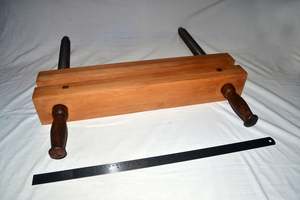 Book press -  vintage rimu lying in press