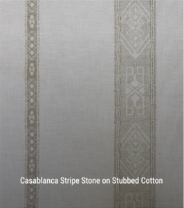Whiteman Mellor: Casablanca Stripe Stone on Slubbed Cotton