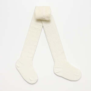 Merino Wool Cable Tights | BABY + CHILD | Natural