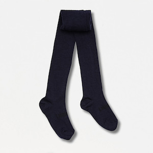 Bundles Child: Merino Wool Flat Knit Essential Tights | CHILD | Navy