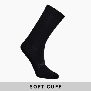 Family Pack Adults: Merino Wool Soft Cuff Crew Socks | WOMAN | Black Rib