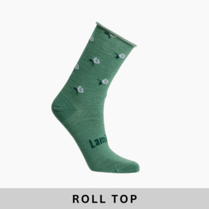 Merino Wool Roll Top Crew Socks | WOMAN | Heather