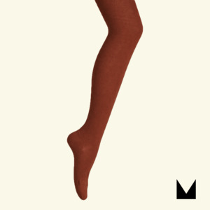 MOSEY | Organic Cotton Flat Knit Tights | Woman | Brick