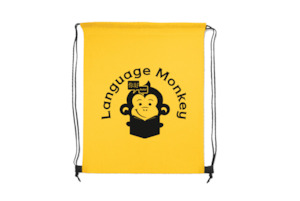 extras: Language Monkey Drawstring Bag