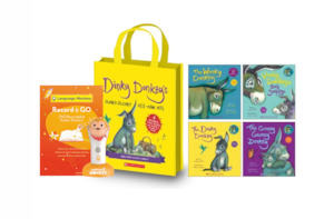 Any Language: Record & GO Box Set + Dinky Donkey's Plinky-Plonky Hee-Haw Hits Bag of Books Bundle