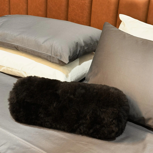 SHORT WOOL ICELANDIC BOLSTER CUSHIONS Lapco for Leather