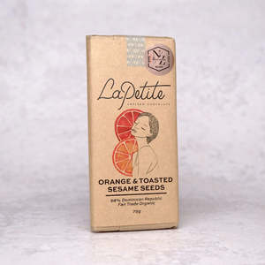 Wholesale: Orange & Toasted Sesame Dark Chocolate 58% Dominican Republic