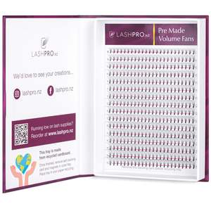 Volume Eyelash Extensions: 10D Pre Made Fans XXL Tray - Mixed