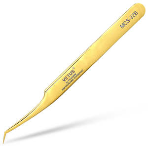 Vetus MCS-32B Tweezers - Gold Chrome
