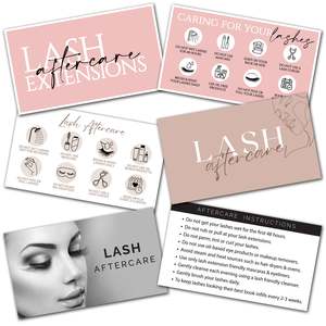 Eyelash Extension Aftercare Cards