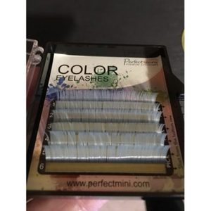 Colour Lashes Light Blue Mini Tray 0.15mm C Curl Mixed ⋆ Lashworx
