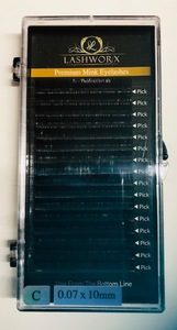 C Curl Lash Tray x .07mm ⋆ Lashworx