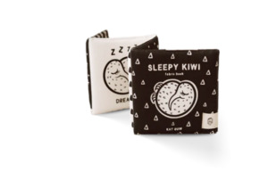 Products: Sleepy Kiwi Fabric Book (Organic Cotton) - La Station Design