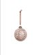 Chevron Pattern Glass Bauble Brown/Gold 8cm - La Station Design