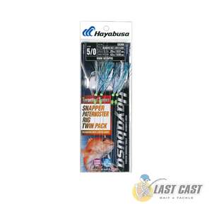 Rigs: HAYABUSA - SABIKI SNAPPER FLASHER RIG TWIN PACK EX308 BLUE/WHITE