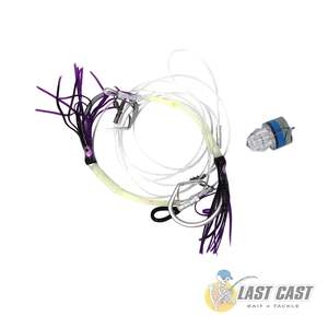 JIGGLE LURE - HAPUKA/BLUENOSE RIG 14/0 SQUID SKIRT WITH FLASHING LIGHT