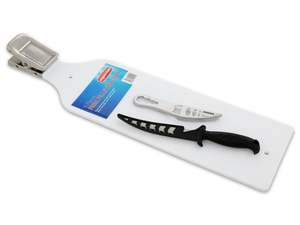 Knives: ANGLERS MATE - FISH FILLETING SET WITH BOARD, CLAMP, KNIFE & SCALER