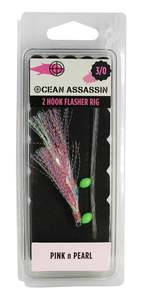 OCEAN ASSASSIN - RECURVE FLASHER RIG PINK N PEARL
