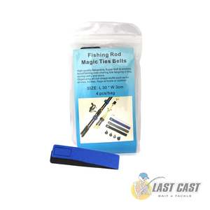 Rods Reels: NACSAN - NEOPRENE FISHING ROD MAGIC TIES STRAPS BELTS 4PCE