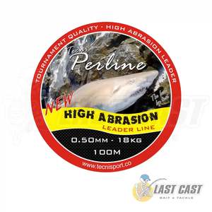 Fishing Line: PERLINE - HIGH ABRASION LEADER LINE TRACE GREEN