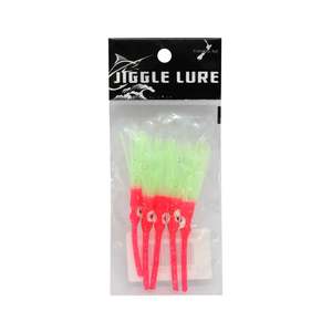 Jiggle Lure - Long Sleeve Lumo Squid Skirts 5ps 6cm
