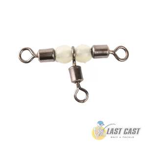Wise Angler: WISE ANGLER - CROSSLINE ROLLING SWIVEL WITH PEARL BEADS