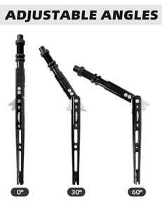 BlueWing Adjustable Bent Rod Butt V4 #2 Black