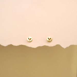 Gold All: Love mark studs