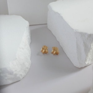 Gold All: Stacked hoop earrings