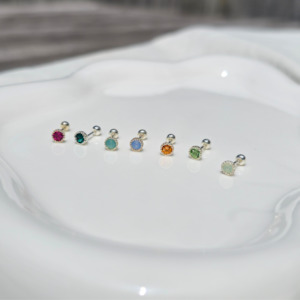 Silver Piercings All: Luminous gem piercing