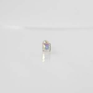 Silver Piercings All: Aurora square piercing