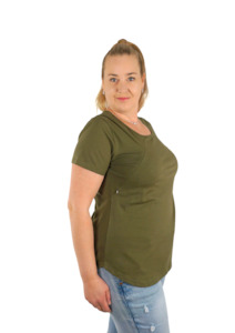 2 For 65: Mia Zip Tee - Khaki