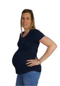 2 For 65: Mia Zip Tee - Navy