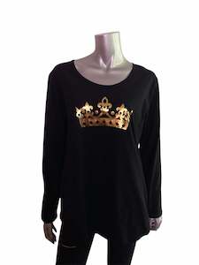 LATCH Pressed - Metallic Gold Crown on Chloe Zip Top - Large