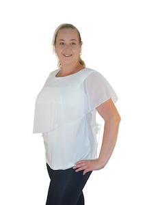 Black Friday: Violet - Chiffon Top - White